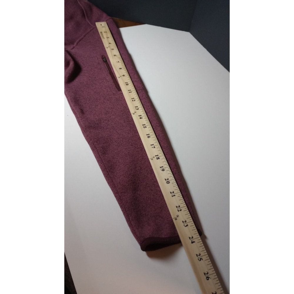 LL Bean Women Brick Red Sz L Fleece lined Zip up Jacket Outdoors Hiking Classic - Picture 10 of 11